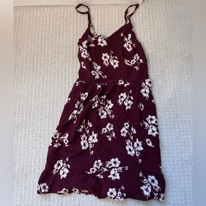 Garage Floral pattern Burgundy mini dress